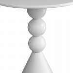 Βοηθητικό τραπέζι Bilane pakoworld μέταλλο σε κρεμ απόχρωση Φ39x55εκ c504183