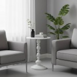 Βοηθητικό τραπέζι Anesor pakoworld μέταλλο σε κρεμ απόχρωση Φ40x52εκ c504188