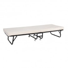 Κρεβάτι Πτυσσόμενο Βοηθητικό Μέταλλο Βαφή Μαύρο Στρώμα 8cm foam c504194