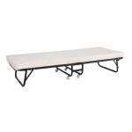 Κρεβάτι Πτυσσόμενο Βοηθητικό Μέταλλο Βαφή Μαύρο Στρώμα 8cm foam c504194