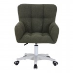 Καρέκλα γραφείου εργασίας Givole pakoworld σε λαδί μπουκλέ ύφασμα 55x55x75-84εκ c504214