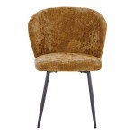 Καρέκλα Karg pakoworld camel ύφασμα-πόδι μαύρο μέταλλο 57x62x80εκ SET 2τμχ c504216