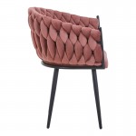 Πολυθρόνα Vivian pakoworld σάπιο μήλο βελούδο-πόδι μαύρο μέταλλο 61x55x80εκ SET 2τμχ c504217