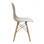 Καρέκλα Julita pakoworld PP cappuccino με φυσικό πόδι 46x52x80εκ c504220