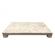 TRAVERTINO ΔΙΣΚΟΣ ΔΙΑΚΟΣΜΗΣΗΣ 40x22x5cm POLYRESIN STONE c504256