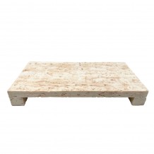 TRAVERTINO ΔΙΣΚΟΣ ΔΙΑΚΟΣΜΗΣΗΣ 34x17x4 5cm POLYRESIN STONE c504276