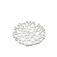 CORAIL S ΔΙΣΚΟΣ ΔΙΑΚΟΣΜΗΣΗΣ 32x32x8cm POLYRESIN ΑΣΠΡΟ c504280