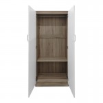 Ντουλάπα δίφυλλη Lego pakoworld σε oak-λευκή απόχρωση 80x42x180εκ c504497