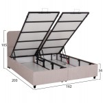 ΚΡΕΒΑΤΙ ΜΕ ΑΠΟΘ ΧΩΡΟ DOLORES HM631 32 ΜΠΕΖ ΥΦΑΣΜΑ- ΓΙΑ ΣΤΡΩΜΑ 160x200εκ c504591