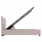 ΚΡΕΒΑΤΙ ΜΕ ΑΠΟΘ ΧΩΡΟ DOLORES HM631 32 ΜΠΕΖ ΥΦΑΣΜΑ- ΓΙΑ ΣΤΡΩΜΑ 160x200εκ c504591