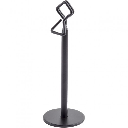 Βάση Κάρτας μαύρη ηλεκτροστατική βαφή ύψος 15cm TableCraft Σετ 6 c504594