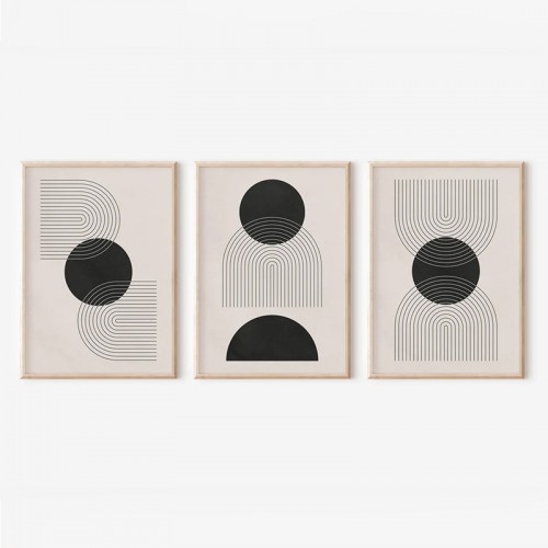 Πίνακας Blomel pakoworld τρίπτυχος με ψηφιακή εκτύπωση και πλαίσιο 33x1 5x48εκ c504615