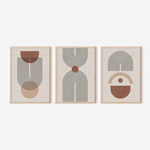 Πίνακας Frenja pakoworld τρίπτυχος με ψηφιακή εκτύπωση και πλαίσιο 33x1 5x48εκ c504618