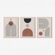 Πίνακας Klentie pakoworld τρίπτυχος με ψηφιακή εκτύπωση και πλαίσιο 33x1 5x48εκ c504620