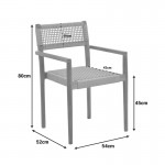 Πολυθρόνα Lengan pakoworld σκελετός teak ξύλο σε φυσική απόχρωση-μπεζ σχοινί 54x52x80εκ c504625