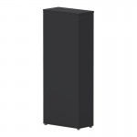 Ντουλάπα γραφείου επαγγελματική με γυάλινες πόρτες Lotus pakoworld σε φυσική-ανθρακί απόχρωση 80x40x200εκ c504629