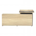 Γραφείο επαγγελματικό Lotus pakoworld με δεξιά γωνία σε φυσική-ανθρακί απόχρωση 180x180x75εκ c504632