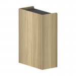 Ντουλάπι γραφείου χαμηλό Lotus pakoworld σε φυσική-ανθρακί απόχρωση 80x40x120εκ c504634