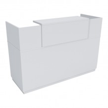 Γραφείο reception Lotus pakoworld σε λευκή απόχρωση 180x70x110εκ c504636