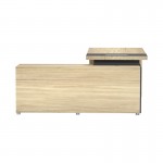 Γραφείο επαγγελματικό Lotus pakoworld με δεξιά γωνία σε φυσική-ανθρακί απόχρωση 160x160x75εκ c504639