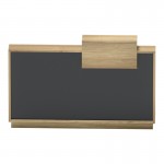 Γραφείο reception Lotus pakoworld σε φυσική-ανθρακί απόχρωση 160x60x105εκ c504643