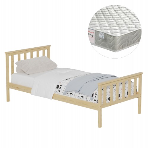 ΚΡΕΒΑΤΙ ΠΑΙΔΙΚΟ ΜΕ ΣΤΡΩΜΑ GIMLY HM21300 ΞΥΛΟ ΠΕΥΚΟΥ ΣΕ ΦΥΣΙΚΟ ΓΙΑ ΣΤΡΩΜΑ 90x190εκ c504663