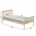 ΚΡΕΒΑΤΙ ΠΑΙΔΙΚΟ ΜΕ ΣΤΡΩΜΑ GIMLY HM21300 ΞΥΛΟ ΠΕΥΚΟΥ ΣΕ ΦΥΣΙΚΟ ΓΙΑ ΣΤΡΩΜΑ 90x190εκ c504663