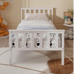 ΚΡΕΒΑΤΙ ΠΑΙΔΙΚΟ ΜΕ ΣΤΡΩΜΑ GIMLY HM21300 01 ΞΥΛΟ ΠΕΥΚΟΥ ΣΕ ΛΕΥΚΟ ΓΙΑ ΣΤΡΩΜΑ 90x190εκ c504664