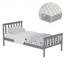 ΚΡΕΒΑΤΙ ΠΑΙΔΙΚΟ ΜΕ ΣΤΡΩΜΑ GIMLY HM21300 02 ΞΥΛΟ ΠΕΥΚΟΥ ΣΕ ΓΚΡΙ- ΓΙΑ ΣΤΡΩΜΑ 90x190εκ c504665