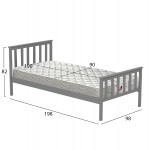 ΚΡΕΒΑΤΙ ΠΑΙΔΙΚΟ ΜΕ ΣΤΡΩΜΑ GIMLY HM21300 02 ΞΥΛΟ ΠΕΥΚΟΥ ΣΕ ΓΚΡΙ- ΓΙΑ ΣΤΡΩΜΑ 90x190εκ c504665