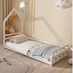 ΚΡΕΒΑΤΙ ΠΑΙΔΙΚΟ ΜΕ ΣΤΡΩΜΑ HOUSER HM21301 ΞΥΛΟ ΠΕΥΚΟΥ ΣΕ ΛΕΥΚΟ--ΣΤΡΩΜΑ 90x190εκ c504666