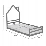 ΚΡΕΒΑΤΙ ΠΑΙΔΙΚΟ ΜΕ ΣΤΡΩΜΑ HOUSER HM21301 01 ΞΥΛΟ ΠΕΥΚΟΥ ΣΕ ΓΚΡΙ--ΣΤΡΩΜΑ 90x190εκ c504667