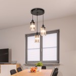 Φωτιστικό οροφής τρίφωτο PWL-1195 pakoworld Ε27 μαύρο-amber Φ30x80εκ c506970