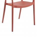 Πολυθρόνα Ankara pakoworld στοιβαζόμενη pp-pe rattan σε terracotta απόχρωση 54x55 5x77εκ c506977