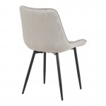 Καρέκλα Berne pakoworld βελούδο σε γκρί απόχρωση 53x62x84εκ SET 4τμχ c506984