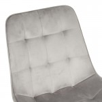 Καρέκλα Berne pakoworld βελούδο σε γκρί απόχρωση 53x62x84εκ SET 4τμχ c506984