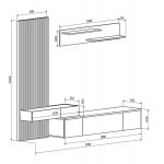 ΣΥΝΘΕΣΗ ΤΗΛΕΟΡΑΣΗΣ DORT HM18076 02 ΜΕΛΑΜΙΝΗ ΣΕ ΣΟΝΑΜΑ-ΣΚΟΥΡΟ ΓΚΡΙ 249 5x42 2x199 5Υεκ c506991