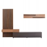 ΣΥΝΘΕΣΗ ΤΗΛΕΟΡΑΣΗΣ DORT HM18076 02 ΜΕΛΑΜΙΝΗ ΣΕ ΣΟΝΑΜΑ-ΣΚΟΥΡΟ ΓΚΡΙ 249 5x42 2x199 5Υεκ c506991