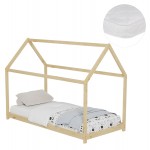 ΚΡΕΒΑΤΙ ΠΑΙΔΙΚΟ ΜΕ ΣΤΡΩΜΑ PEPE HM21302 ΞΥΛΟ ΠΕΥΚΟΥ ΣΕ ΦΥΣΙΚΟ--ΣΤΡΩΜΑ 90x190εκ c506993