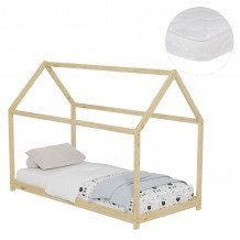 ΚΡΕΒΑΤΙ ΠΑΙΔΙΚΟ ΜΕ ΣΤΡΩΜΑ PEPE HM21302 ΞΥΛΟ ΠΕΥΚΟΥ ΣΕ ΦΥΣΙΚΟ--ΣΤΡΩΜΑ 90x190εκ c506993