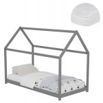 ΚΡΕΒΑΤΙ ΠΑΙΔΙΚΟ ΜΕ ΣΤΡΩΜΑ PEPE HM21302 02 ΞΥΛΟ ΠΕΥΚΟΥ ΣΕ ΓΚΡΙ--ΣΤΡΩΜΑ 90x190εκ c506995