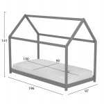 ΚΡΕΒΑΤΙ ΠΑΙΔΙΚΟ ΜΕ ΣΤΡΩΜΑ PEPE HM21302 02 ΞΥΛΟ ΠΕΥΚΟΥ ΣΕ ΓΚΡΙ--ΣΤΡΩΜΑ 90x190εκ c506995