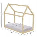 ΚΡΕΒΑΤΙ ΠΑΙΔΙΚΟ ΜΕ ΣΤΡΩΜΑ PEPE HM21303 ΞΥΛΟ ΠΕΥΚΟΥ ΣΕ ΦΥΣΙΚΟ--ΣΤΡΩΜΑ 70x140εκ c506996