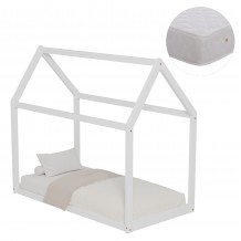 ΚΡΕΒΑΤΙ ΠΑΙΔΙΚΟ ΜΕ ΣΤΡΩΜΑ PEPE HM21303 01 ΞΥΛΟ ΠΕΥΚΟΥ ΣΕ ΛΕΥΚΟ--ΣΤΡΩΜΑ 70x140εκ c506997