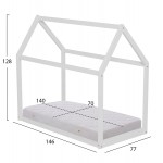 ΚΡΕΒΑΤΙ ΠΑΙΔΙΚΟ ΜΕ ΣΤΡΩΜΑ PEPE HM21303 01 ΞΥΛΟ ΠΕΥΚΟΥ ΣΕ ΛΕΥΚΟ--ΣΤΡΩΜΑ 70x140εκ c506997