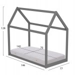 ΚΡΕΒΑΤΙ ΠΑΙΔΙΚΟ ΜΕ ΣΤΡΩΜΑ PEPE HM21303 02 ΞΥΛΟ ΠΕΥΚΟΥ ΣΕ ΓΚΡΙ--ΣΤΡΩΜΑ 70x140εκ c506998