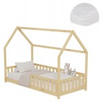 ΚΡΕΒΑΤΙ ΠΑΙΔΙΚΟ ΜΕ ΣΤΡΩΜΑ PHYLLIS HM21304 ΞΥΛΟ ΠΕΥΚΟΥ ΣΕ ΦΥΣΙΚΟ--ΣΤΡΩΜΑ 90x190εκ c506999