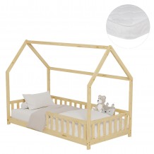 ΚΡΕΒΑΤΙ ΠΑΙΔΙΚΟ ΜΕ ΣΤΡΩΜΑ PHYLLIS HM21304 ΞΥΛΟ ΠΕΥΚΟΥ ΣΕ ΦΥΣΙΚΟ--ΣΤΡΩΜΑ 90x190εκ c506999