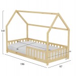 ΚΡΕΒΑΤΙ ΠΑΙΔΙΚΟ ΜΕ ΣΤΡΩΜΑ PHYLLIS HM21304 ΞΥΛΟ ΠΕΥΚΟΥ ΣΕ ΦΥΣΙΚΟ--ΣΤΡΩΜΑ 90x190εκ c506999