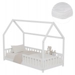 ΚΡΕΒΑΤΙ ΠΑΙΔΙΚΟ ΜΕ ΣΤΡΩΜΑ PHYLLIS HM21304 01 ΞΥΛΟ ΠΕΥΚΟΥ ΣΕ ΛΕΥΚΟ--ΣΤΡΩΜΑ 90x190εκ c507000